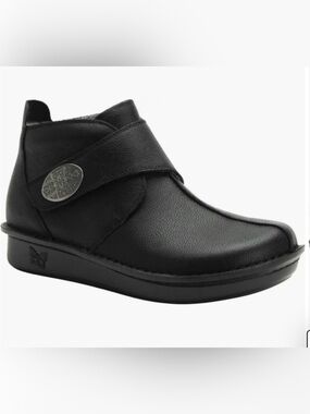 Alegria by PG Lite Caiti Black Leather Bootie size 37 EU 7-7.5 US